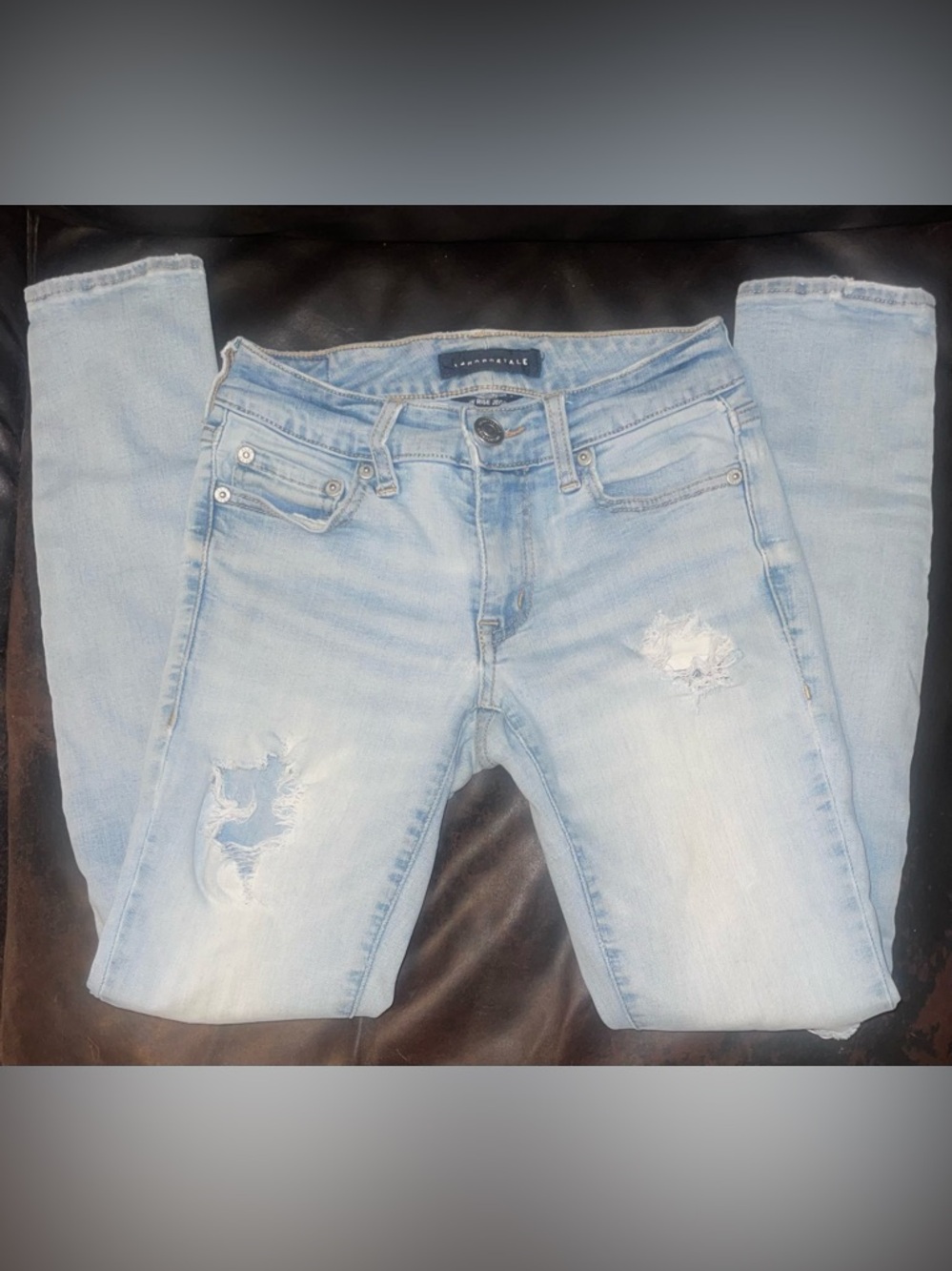 Aeropostale Light Blue Distressed Skinny Jeans